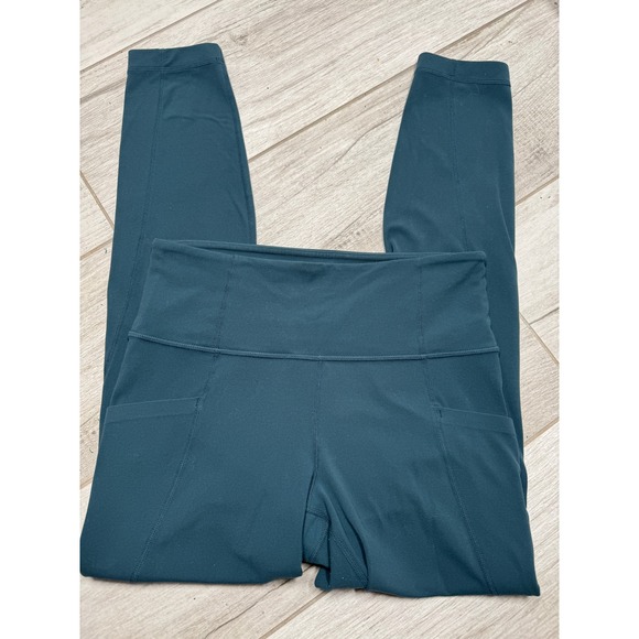 Athleta High Waisted Teal Green Athletic Leggings with Pockets Size S - Picture 2 of 4